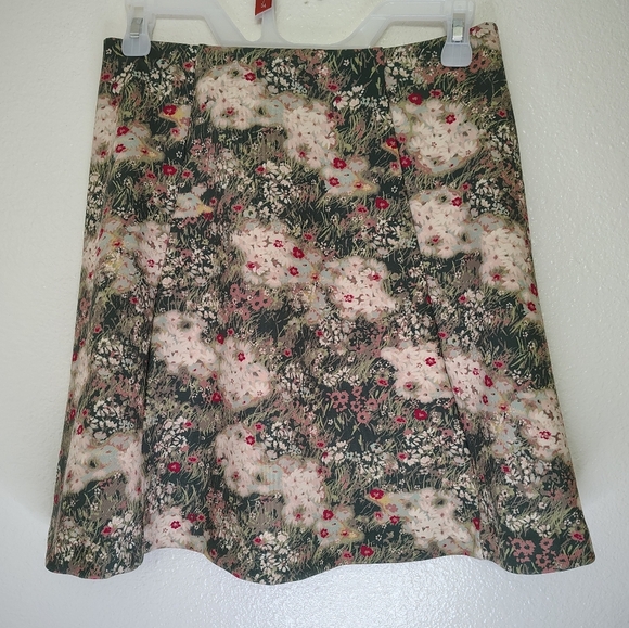 LC Lauren Conrad X Disney Bambi Pink and Green Floral A-Line Midi Skirt Sz XS - Picture 5 of 8